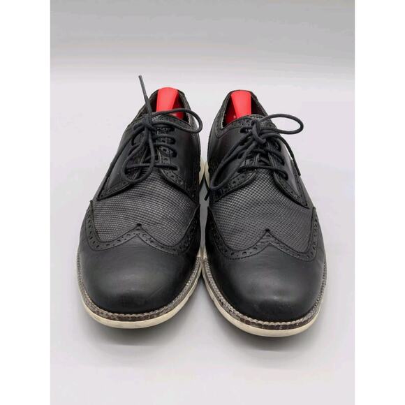 Cole Haan Grandsprint Wingtip ll Oxford Shoes Black Leather C20404 Size 10 M main image 7